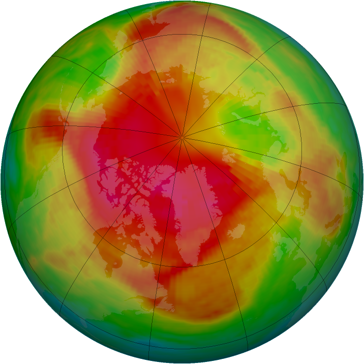 Arctic ozone map for 04 March 1989